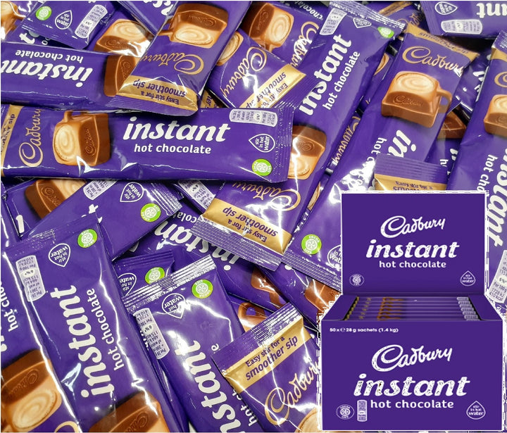 CADBURY Hot Chocolate Instant Sachets 28g Powder Drink Individually Packed Stick