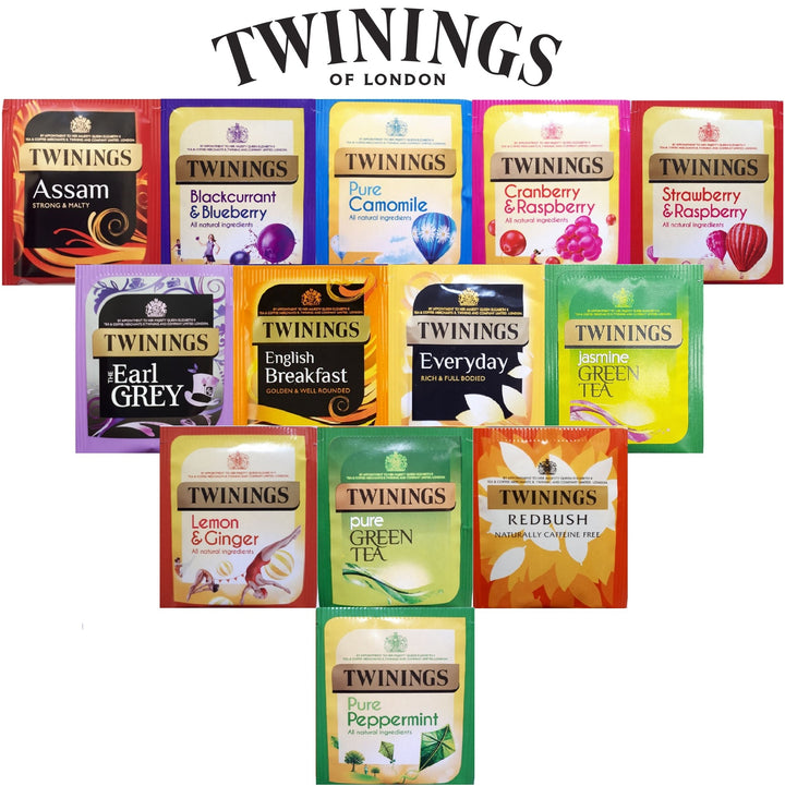 50x Twinings Individually Wrapped Tea Envelopes Most Popular Assorted Flavours