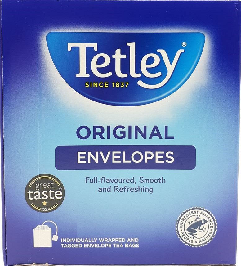 Tetley Tea Bags Envelopes Sachets Teabags Individually Wrapped Tagged String UK