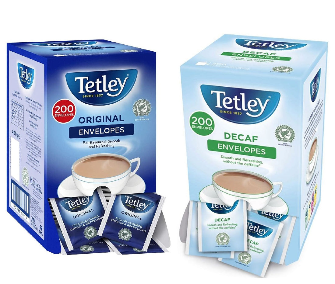 Tetley Tea Bags Envelopes Sachets Teabags Individually Wrapped Tagged String UK