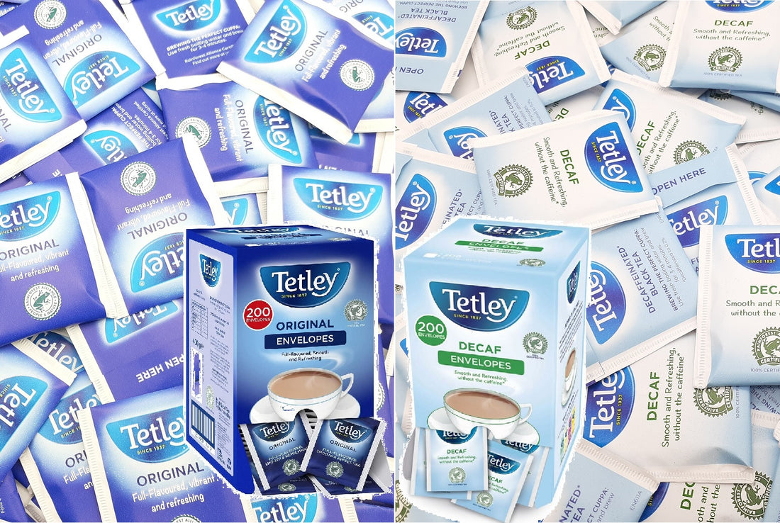 Tetley Tea Bags Envelopes Sachets Teabags Individually Wrapped Tagged String UK