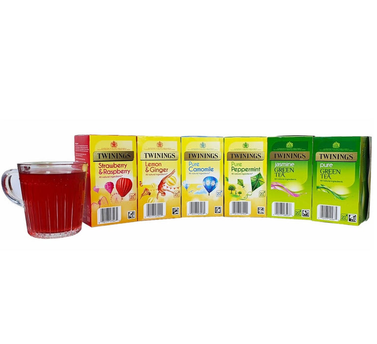 Twinings Infusions Fruit Green Variety Pack 6 x 20 Assorted Tea Envelo– AB  GROCERIES